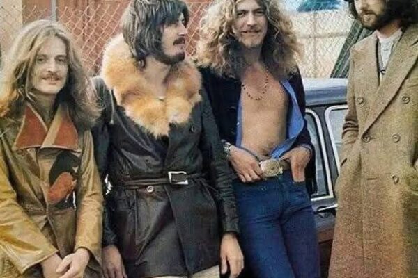 A rare photograph captures Led Zeppelin during a rehearsal at Manticore Studios in Fulham, UK, in early 1977—a session