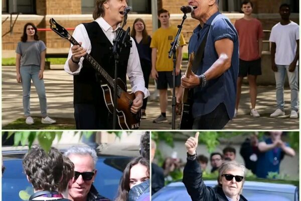 Liverpool students just witnessed a moment they’ll be telling their grandchildren about—a rock ’n’ roll miracle unfolding in broad daylight. One of the greatest moments I’ve experienced attending live music for nearly 40 years. The respect and enthusiasm between Paul and Bruce was palpable—even if you were sitting in the last row in the last section of the school yard. It started with a cheer—but ended in something close to tears. Two legends, one song… and a crowd that forgot to breathe. When Paul strummed the first chord of Twist and Shout, Bruce didn’t just join in—he roared. Students clutched their hearts. Grown men wiped their eyes. It wasn’t just music—it was memory, magic, and Merseyside pride colliding on one stage. Even the school walls seemed to hum along, as if they knew history was being made. They didn’t rehearse. They didn’t need to. Because when McCartney and Springsteen lock eyes—something bigger than music happens.