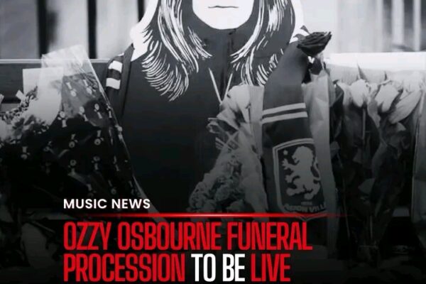 Ozzy Osbourne’s funeral procession will take place Wednesday, July 30th, in Birmingham, England, starting at 1 p.m. on Broad Street. Fans can pay tribute as the hearse pauses at the Black Sabbath bench and bridge, accompanied by a live performance from Bostin’ Brass. The Osbourne family, funding all costs, worked with Birmingham City Council to manage traffic and transit changes. A livestream of the bench will be available for those unable to attend. Ozzy passed away on July 22nd, leaving a lasting impact on music history