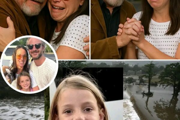 “Last night, I dreamed about her…” — the words whispered through the wind, spoken by the frail mother of Cile Steward, the 8-year-old girl who vanished in the flash flood at Camp Mystic. After nearly a week of absolute silence, she appeared—her face gaunt, eyes swollen, clutching her daughter’s worn-out teddy bear tightly to her chest. No one spoke. No one dared to cry. The crowd fell into silence, suspended between fragile hope and rising despair. At that very moment, Robert Plant — the rock legend known for singing about dreams and sorrow — quietly stepped forward. He brought no instrument, only gently bowed his head and took the mother’s hand. “I lost someone like that too…” he whispered. In that fleeting moment, there were no headlines, no fame, no crowd — only shared grief… and a flicker of light born from human connection…..