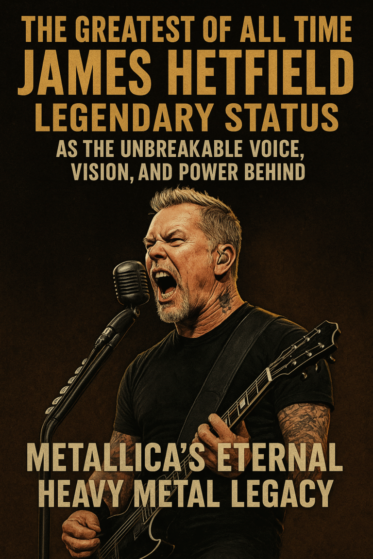 The Greatest of All Time: James Hetfield’s Legendary Status as the Unbreakable Voice, Vision, and Power Behind Metallica’s Eternal Heavy Metal Legacy.