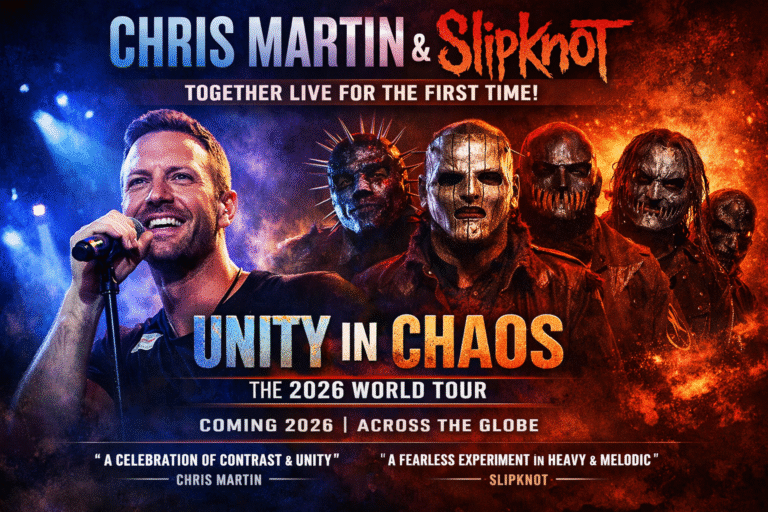 Chris Martin and Slipknot have officially announced a collaborative 2026 world tour, igniting massive excitement across the global music scene and uniting two fan bases that rarely collide.