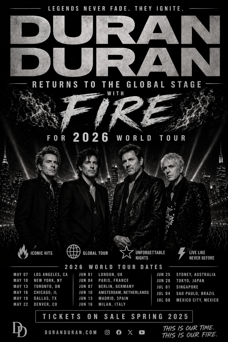 Duran Duran Returns to the Global Stage with Fire for 2026 World Tour..