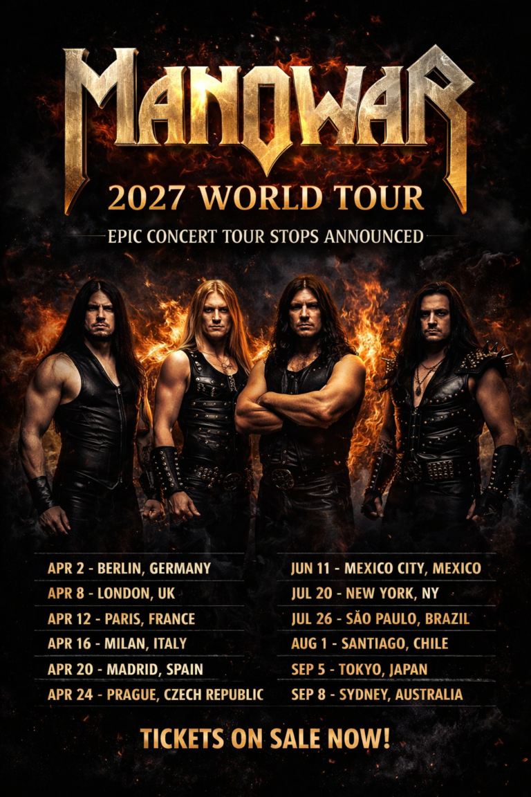 Manowar announces 2027 world tour — bigger, louder, and more explosive than ever!