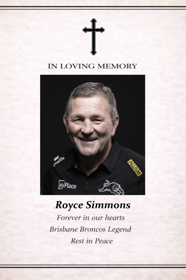 Heartbreaking news has sent shockwaves through the rugby league community, as fans come to terms with the reported passing of Royce Simmons—a man whose legacy extends far beyond the game itself.