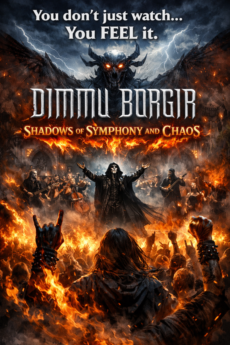 You don’t just watch you feel it.Dimmu Borgir :SHADOWS OF SYMPHONY AND CHAOS.